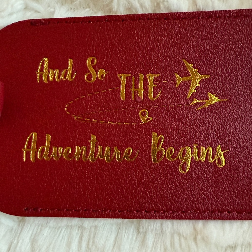 Source Unknown Red Luggage Tags